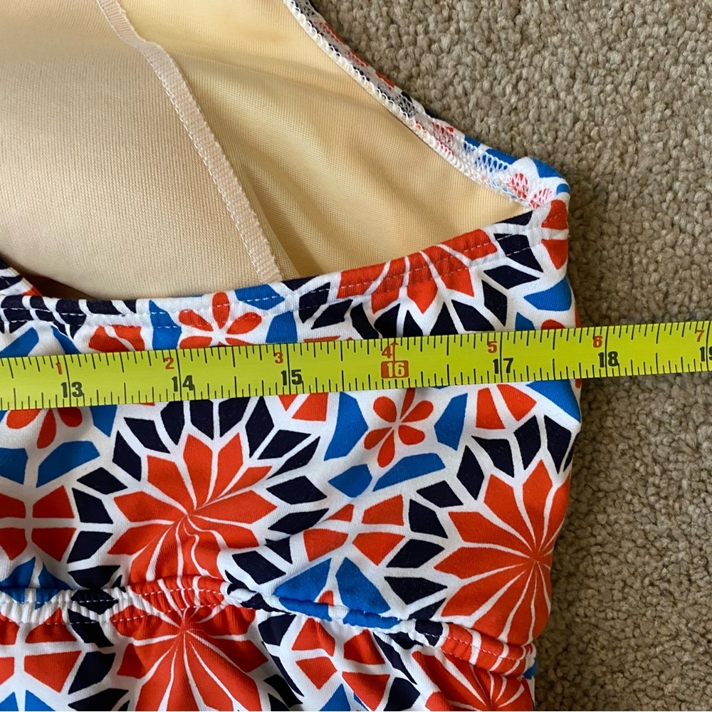 Lands End Tankini Top Geometric 90’s Style Size 20W Petite - Picture 9 of 11